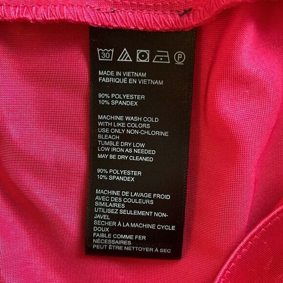 Urban Outfitters Hot Pink Disco Pants Exposed Zippers Shiny Size XL - Picture 10 of 11